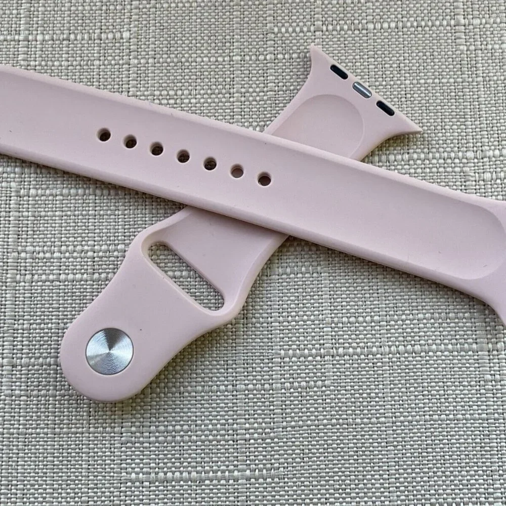 Replacment Strap for iWatch Pink Sport Rubber Band Strap Size 4244mm